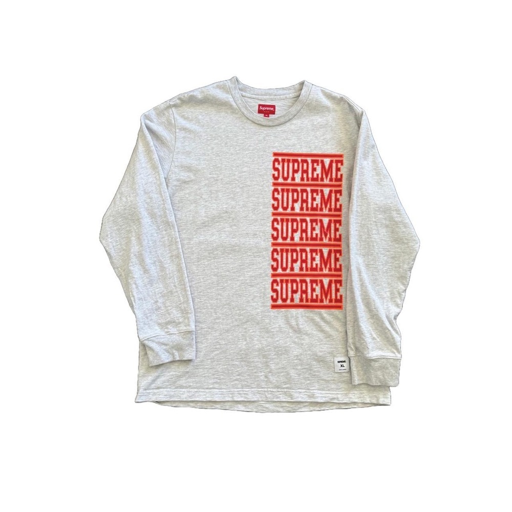 Supreme Stacked Logo Long Sleeve Tee